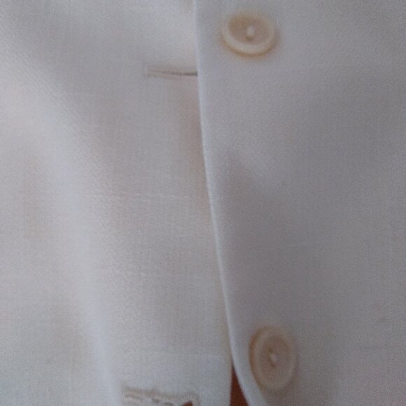 Cleo Cream blazer with shoulder pads size 12 Made in Canada - Picture 4 of 13